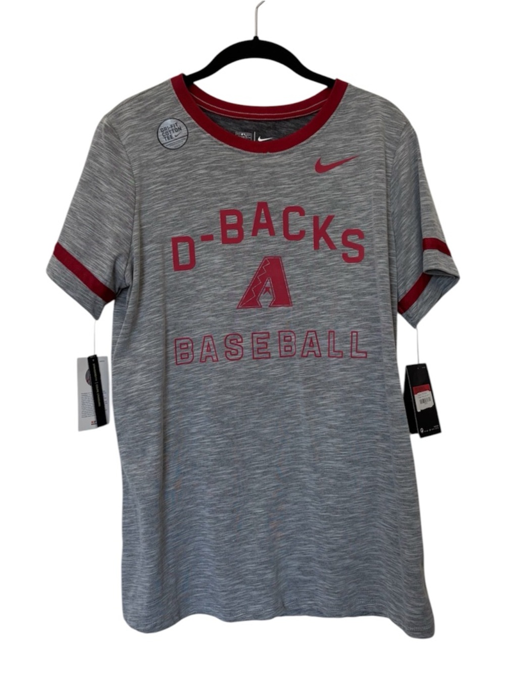 NWT Nike | Gray & Red Arizona Diamondbacks Baseball Short Sleeve Tee |  L